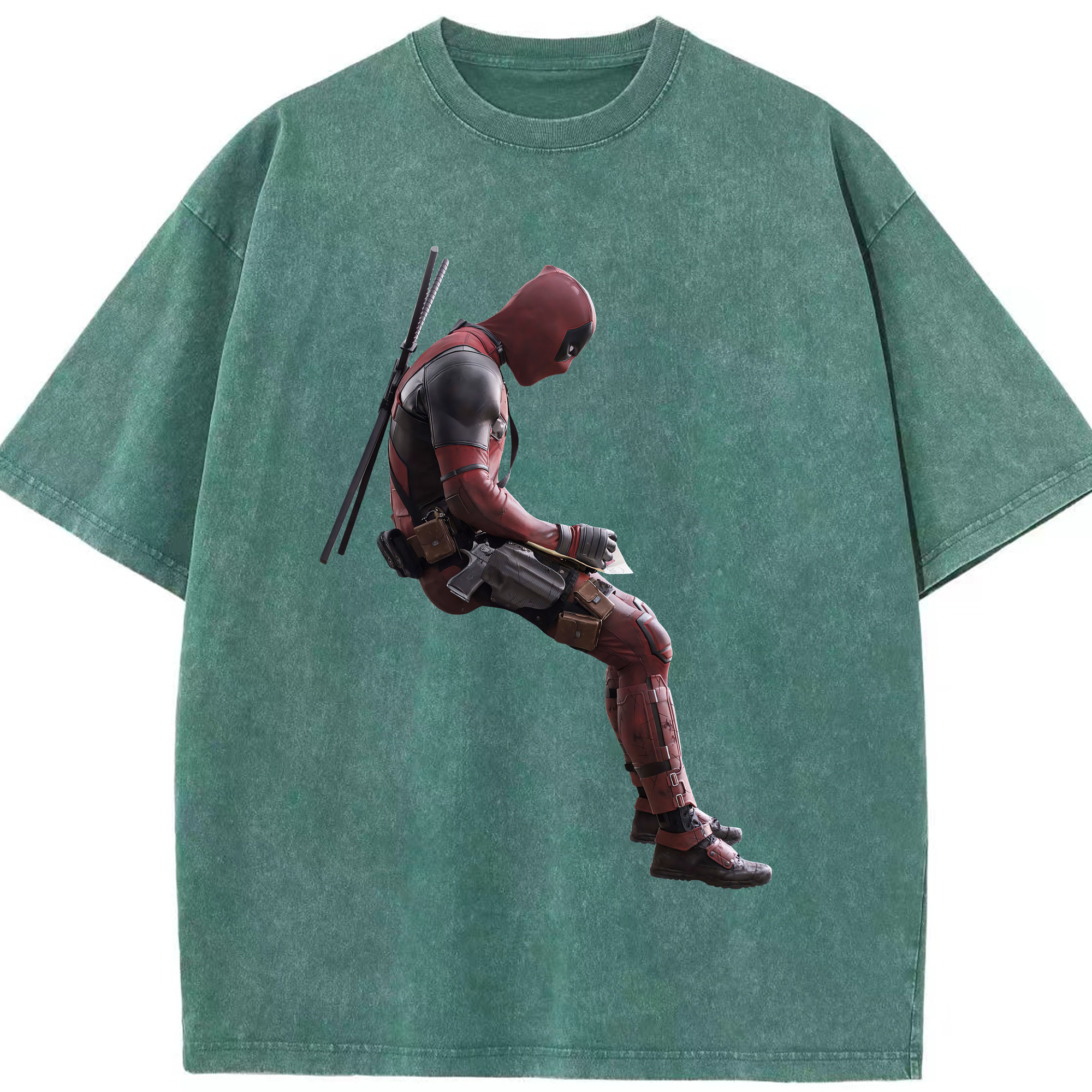 （画像用） Deadpool デッドプール 綿100% ヴィンテージ風 半袖Tシャツ（フロントプリント）